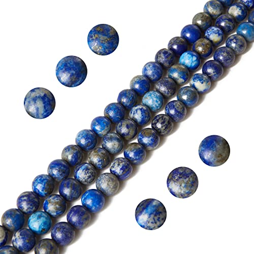 Lapislazuli-Perlen, 8 mm, natürliche Edelsteine, lose Perlen für Schmuckherstellung, 100 Stück von mkslksbhnxl