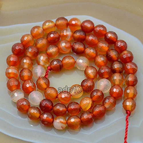 Natürliche Edelsteine, facettierte, runde Abstandshalter, lose Perlen, 4 mm bis 10 mm (6 mm, facettierter rosa Achat) von mkslksbhnxl