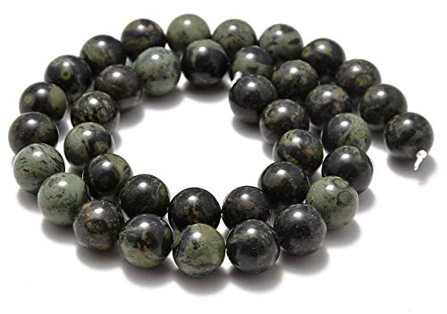 Natürliche Edelsteinperlen, glatt, rund, lose Perlen, 38,1 cm, 6 mm, 8 mm, 10 mm (6 mm, Kambaba-Jaspis) von mkslksbhnxl