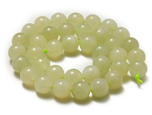 Natürliche Edelsteinperlen, glatt, rund, lose Perlen, 38,1 cm, 6 mm, 8 mm, 10 mm (6 mm, New Mountain Jade) von mkslksbhnxl