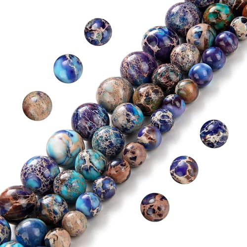 Natürliche Edelsteinperlen zur Schmuckherstellung, 8 mm, blau-violett, imperialer Jaspis, poliert, rund, echte Steinperlen für Armband, Halskette Natürliche Edelsteinperlen zur Schmuckherstellung, 8 mm, blau-violett, imperialer Jaspis, poliert, rund, echte Steinperlen für Armband, Halskette von mkslksbhnxl