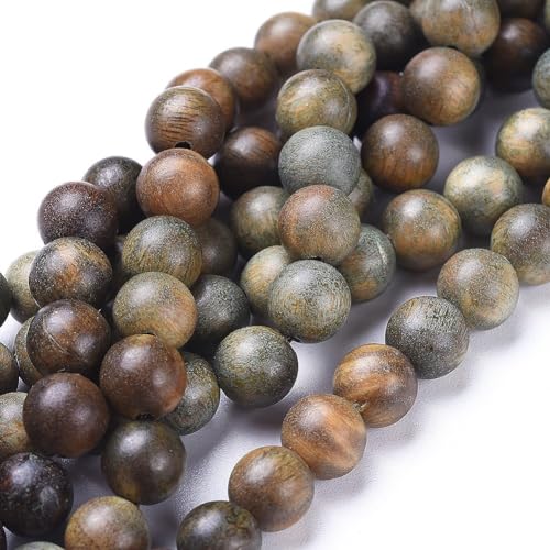 Natürliche Sandelholzperlen, Stränge, runde Holzperlen, zum Basteln, für Schmuck, Armbänder, Halsketten, 8 mm, 51 Stück Natürliche Sandelholzperlen, Stränge, runde Holzperlen, zum Basteln, für Schmuck, Armbänder, Halsketten, 8 mm, 51 Stück von mkslksbhnxl