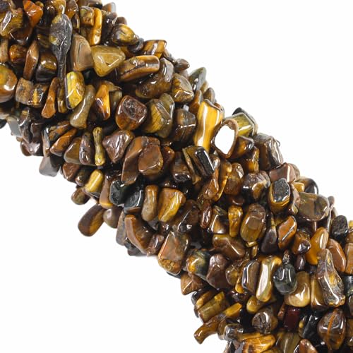 Natürliche Tigeraugen-Kristallperlen, 5 mm bis 8 mm, unregelmäßige Edelsteinperlen mit Löchern, DIY für Armband, Halskette, Ohrringe, Schmuckherstellung, Handwerk, 81,3 cm, 260 Stück Natürliche Tigeraugen-Kristallperlen, 5 mm bis 8 mm, unregelmäßige Edelsteinperlen mit Löchern, DIY für Armband, Halskette, Ohrringe, Schmuckherstellung, Handwerk, 81,3 cm, 260 Stück von mkslksbhnxl