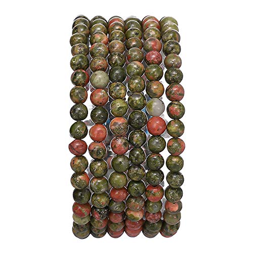 Natürliche Unakit-Stein, rund, lose Perlen für Schmuckherstellung, 4 mm, 38 cm Strang Natürliche Unakit-Stein, rund, lose Perlen für Schmuckherstellung, 4 mm, 38 cm Strang von mkslksbhnxl