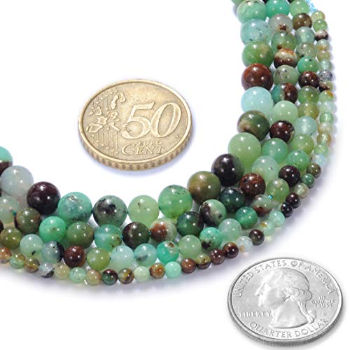 Natürlicher australischer Jade-Edelstein, rund, lose Perlen, Kristallstein, Armband, Halskette, Zubehör, Basteln für Schmuckherstellung, DIY, 1 Strang, 38,1 cm, 8 mm Natürlicher australischer Jade-Edelstein, rund, lose Perlen, Kristallstein, Armband, Halskette, Zubehör, Basteln für Schmuckherstellung, DIY, 1 Strang, 38,1 cm, 8 mm von mkslksbhnxl