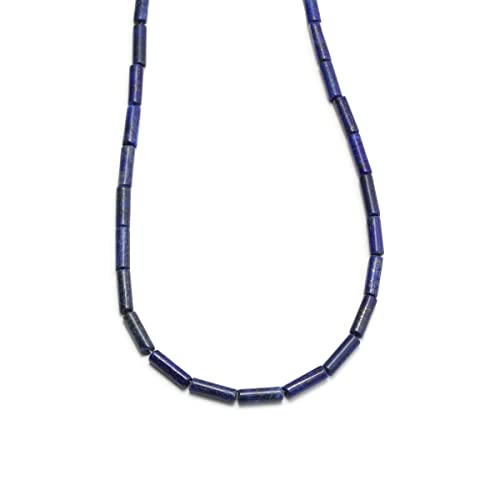 Naturstein-Perlen, 4 x 13 mm, Lapislazuli, Zylinder, lose Abstandshalter, Quarz-Edelsteinperlen für Schmuckherstellung, DIY, Armband, Halsketten von mkslksbhnxl