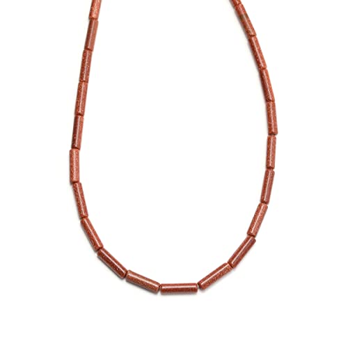 Naturstein-Perlen, 4 x 13 mm, goldener Sandzylinder, lose Abstandshalter, Quarz-Edelsteinperlen für Schmuckherstellung, DIY, Armband, Halsketten von mkslksbhnxl