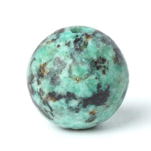 Natursteinperlen, 10 mm, afrikanischer Türkis, rund, loser Edelstein, Energieheilung, Lochgröße 1 mm, glatt, für Armbänder, Halsketten, Ohrringe, Schmuckherstellung, 100 Stück Natursteinperlen, 10 mm, afrikanischer Türkis, rund, loser Edelstein, Energieheilung, Lochgröße 1 mm, glatt, für Armbänder, Halsketten, Ohrringe, Schmuckherstellung, 100 Stück von mkslksbhnxl