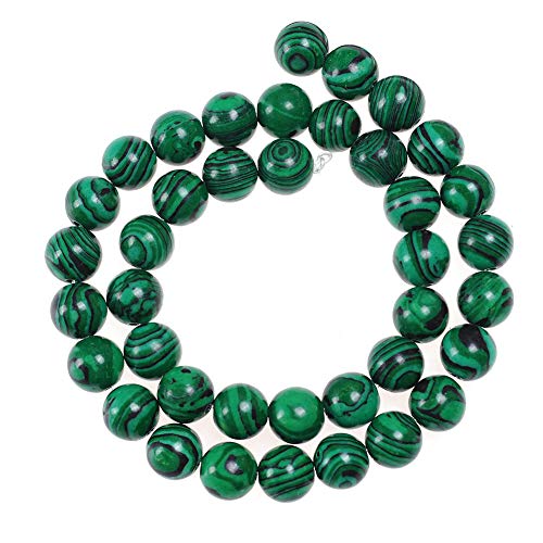 Natursteinperlen, 4 mm, Malachit-Edelstein, runde lose Perlen, Kristall-Energiestein, Heilkraft für die Schmuckherstellung, DIY, 1 Strang, 38,1 cm Natursteinperlen, 4 mm, Malachit-Edelstein, runde lose Perlen, Kristall-Energiestein, Heilkraft für die Schmuckherstellung, DIY, 1 Strang, 38,1 cm von mkslksbhnxl