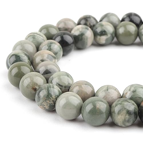 Natursteinperlen, Edelsteinperlen zur Schmuckherstellung – Kristallperlen für Armbänder, 10 mm Perlen, runde Perlen zum Basteln von mkslksbhnxl