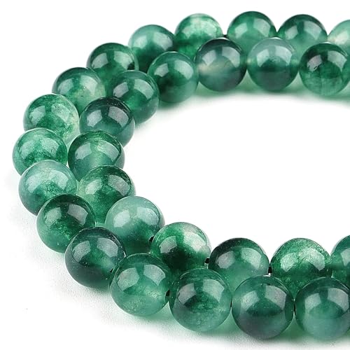 Natursteinperlen, Edelsteinperlen zur Schmuckherstellung – Kristallperlen für Armbänder, 8 mm Kristallperlen, runde Perlen zum Basteln von mkslksbhnxl