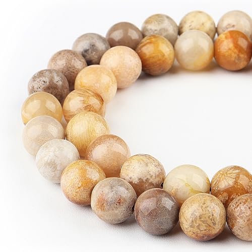 Natursteinperlen, Edelsteinperlen zur Schmuckherstellung – Kristallperlen für Armbänder, 8 mm Perlen, runde Perlen zum Basteln von mkslksbhnxl