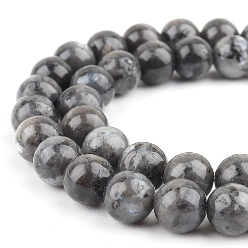 Natursteinperlen, Edelsteinperlen zur Schmuckherstellung – Kristallperlen für Armbänder, 8 mm Perlen, runde Perlen zum Basteln von mkslksbhnxl