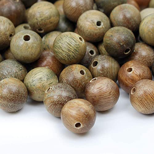Runde Perlen aus natürlichem Sandelholz, 6 mm, wunderschönes Handwerk, handgefertigt, poliert, Abstandshalter, Mala-Gebetsperlen mit elastischer Kordel für Armbänder, selbstgemachte Rosenkranz, Tasbih von mkslksbhnxl