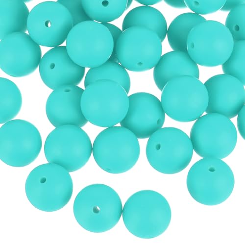 Silikonperlen, rund, lose Gummiperlen, Großpackung für selbstgemachte Schlüsselanhänger, Stifte, Armbänder, Schmuckherstellung, Smaragd, 15 mm, 50 Stück Silikonperlen, rund, lose Gummiperlen, Großpackung für selbstgemachte Schlüsselanhänger, Stifte, Armbänder, Schmuckherstellung, Smaragd, 15 mm, 50 Stück von mkslksbhnxl