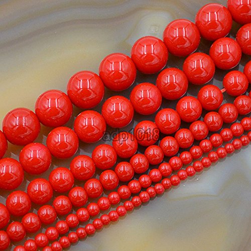 Tschechische Glasperlen, rund, 3 mm, 4 mm, 6 mm, 8 mm, 10 mm, 12 mm (3 mm, Rot) von mkslksbhnxl