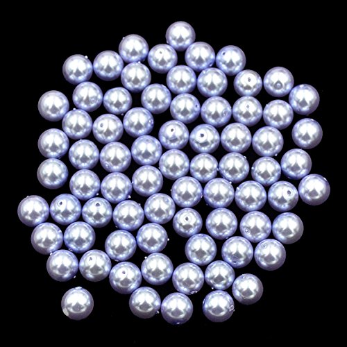 Tschechische Glasperlen, rund, lose Perlen, 10 mm, Hellblau, 150 Stück von mkslksbhnxl
