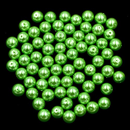 Tschechische Glasperlen, rund, lose Perlen, 10 mm, Hellgrün, 150 Stück Tschechische Glasperlen, rund, lose Perlen, 10 mm, Hellgrün, 150 Stück von mkslksbhnxl