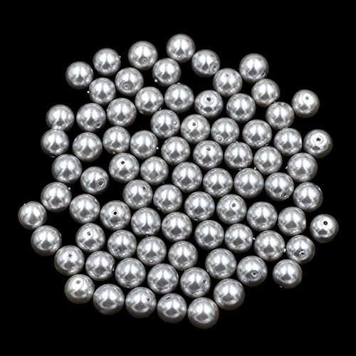 Tschechische Glasperlen, rund, lose Perlen, 3 mm, Hellgrau, 200 Stück von mkslksbhnxl
