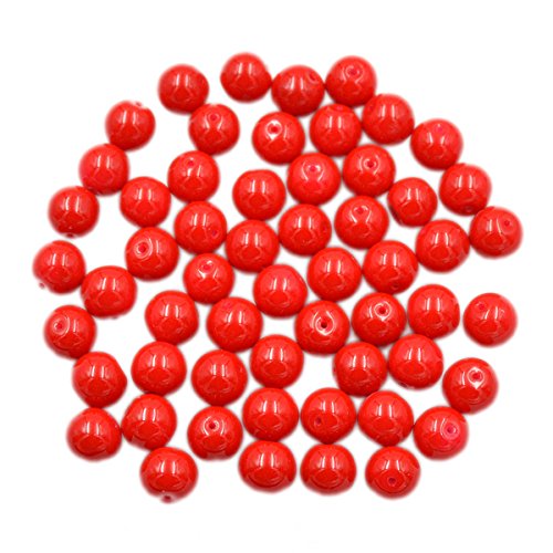 Tschechische Glasperlen, rund, lose Perlen, 3 mm, Rot, 200 Stück von mkslksbhnxl