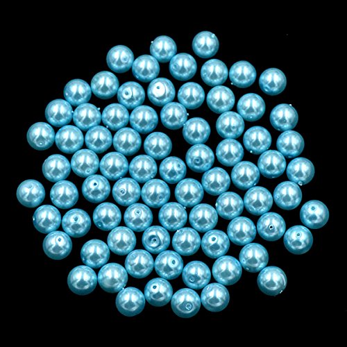 Tschechische Glasperlen, rund, lose Perlen, 4 mm, Aquamarinblau, 200 Stück von mkslksbhnxl