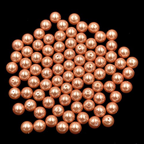 Tschechische Glasperlen, rund, lose Perlen, 8 mm, Orange, 200 Stück von mkslksbhnxl