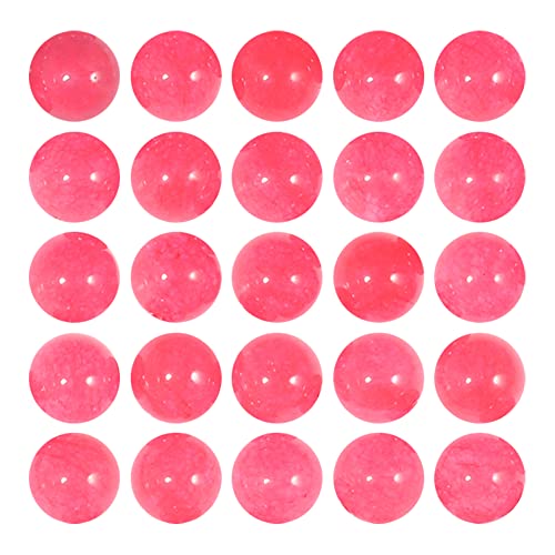 Wassermelonen-rote Naturstein-Perlen, 8 mm, rund, lose Chalcedon-Perlen für Schmuckherstellung, DIY, ca. 48 Stück von mkslksbhnxl