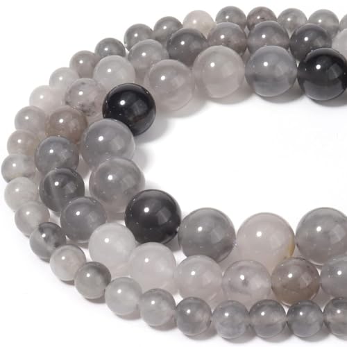 Wolkige Quarz-Kristallperlen, rund, Halbedelstein, lose Perlen für Schmuckherstellung, 38,1 cm, 6 mm Wolkige Quarz-Kristallperlen, rund, Halbedelstein, lose Perlen für Schmuckherstellung, 38,1 cm, 6 mm von mkslksbhnxl