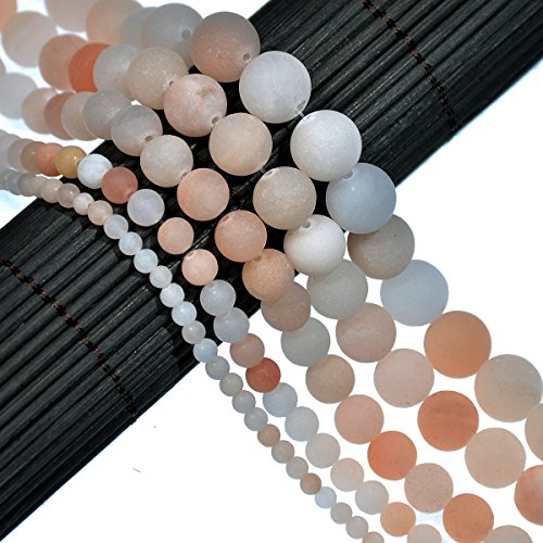 Wunderschöne, natürliche, matte Edelsteinperlen, rund, lose Perlen, 4–12 mm (4 mm, 21 mattrosa Aventurin) von mkslksbhnxl