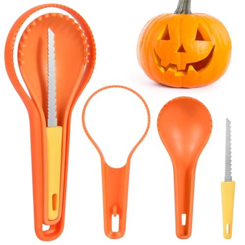 Halloween kürbis schnitzset für kinder - schnitzmesser kinder, löffel & entferner aus edelstahl - perfekt für halloween basteln, deko & geschenke - stapelbar, wiederverwendbar & einfach zu rein Halloween kürbis schnitzset für kinder - schnitzmesser kinder, löffel & entferner aus edelstahl - perfekt für halloween basteln, deko & geschenke - stapelbar, wiederverwendbar & einfach zu rein von mobumeia