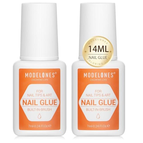 modelones Nagelkleber mit Pinsel, Nagelkleber für Kunstnägel Extra Stark 2PCS, Nails Tips Schnelltrocknend Professionelle, Nail Glue Perfekt für Press On Nails Und Acrylnägel Nagel Kleber, Naturnägel modelones Nagelkleber mit Pinsel, Nagelkleber für Kunstnägel Extra Stark 2PCS, Nails Tips Schnelltrocknend Professionelle, Nail Glue Perfekt für Press On Nails Und Acrylnägel Nagel Kleber, Naturnägel von modelones