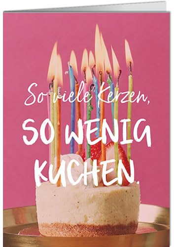 -3er Set Grußkarte mit Umschlag VISUAL STATEMENTS/Klappkarte VISUAL STATEMENTS - Motiv: SO VIELE KERZEN, SO WENIG KUCHEN., Anlass:, Künstler/Verlag: VISUAL STATEMENTS, Größe: 11,5x16 cm -3er Set Grußkarte mit Umschlag VISUAL STATEMENTS/Klappkarte VISUAL STATEMENTS - Motiv: SO VIELE KERZEN, SO WENIG KUCHEN., Anlass:, Künstler/Verlag: VISUAL STATEMENTS, Größe: 11,5x16 cm von modern times