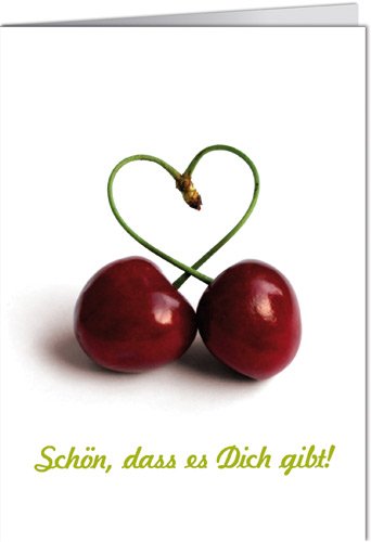 -5er Set Grußkarte mit Umschlag/Klappkarte LUSTIG - Motiv: SCHÖN DASS ES DICH GIBT, Anlass: Fun Liebe/Romantik, Künstler/Verlag: WILD THINK, Größe: 11,5x16 cm von modern times