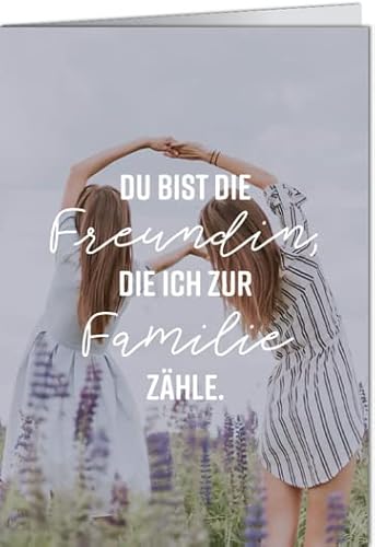 -5er Set Grußkarte mit Umschlag VISUAL STATEMENTS/Klappkarte LUSTIG - Motiv: DU BIST DIE FREUNDIN, DIE ICH ZUR FAMILIE, Anlass:, Künstler/Verlag: VISUAL STATEMENTS, Größe: 11,5x16 cm -5er Set Grußkarte mit Umschlag VISUAL STATEMENTS/Klappkarte LUSTIG - Motiv: DU BIST DIE FREUNDIN, DIE ICH ZUR FAMILIE, Anlass:, Künstler/Verlag: VISUAL STATEMENTS, Größe: 11,5x16 cm von modern times