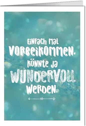 -5er Set Grußkarte mit Umschlag VISUAL STATEMENTS/Klappkarte LUSTIG - Motiv: EINFACH MAL VORBEIKOMMEN, Anlass:, Künstler/Verlag: VISUAL STATEMENTS, Größe: 11,5x16 cm -5er Set Grußkarte mit Umschlag VISUAL STATEMENTS/Klappkarte LUSTIG - Motiv: EINFACH MAL VORBEIKOMMEN, Anlass:, Künstler/Verlag: VISUAL STATEMENTS, Größe: 11,5x16 cm von modern times