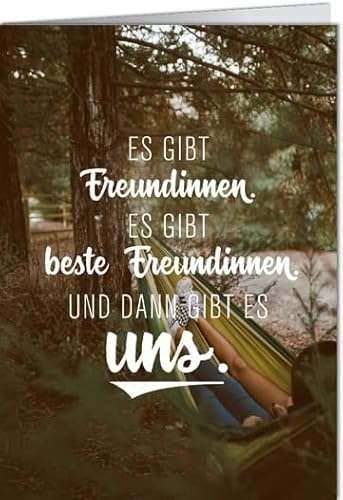 -5er Set Grußkarte mit Umschlag VISUAL STATEMENTS/Klappkarte LUSTIG - Motiv: ES GIBT FREUNDINNEN, Anlass:, Künstler/Verlag: VISUAL STATEMENTS, Größe: 11,5x16 cm -5er Set Grußkarte mit Umschlag VISUAL STATEMENTS/Klappkarte LUSTIG - Motiv: ES GIBT FREUNDINNEN, Anlass:, Künstler/Verlag: VISUAL STATEMENTS, Größe: 11,5x16 cm von modern times