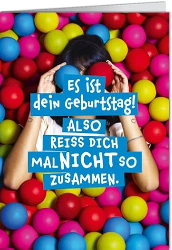 -5er Set Grußkarte mit Umschlag VISUAL STATEMENTS/Klappkarte LUSTIG - Motiv: ES IST DEIN GEBURTSTAG! ALSO REISS DICH MAL NICHT, Anlass:, Künstler/Verlag: VISUAL STATEMENTS, Größe: 11,5x16 cm -5er Set Grußkarte mit Umschlag VISUAL STATEMENTS/Klappkarte LUSTIG - Motiv: ES IST DEIN GEBURTSTAG! ALSO REISS DICH MAL NICHT, Anlass:, Künstler/Verlag: VISUAL STATEMENTS, Größe: 11,5x16 cm von modern times