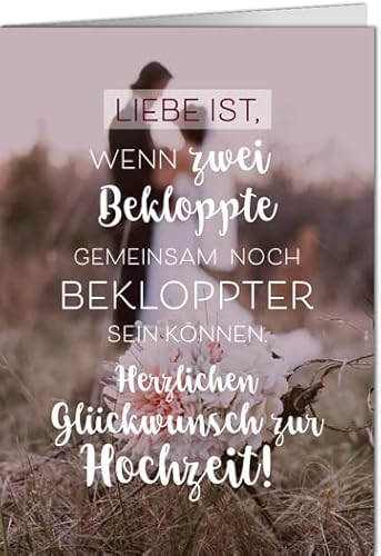 -5er Set Grußkarte mit Umschlag VISUAL STATEMENTS/Klappkarte LUSTIG - Motiv: LIEBE IST, WENN ZWEI BEKLOPPTE GEMEINSAM, Anlass:, Künstler/Verlag: VISUAL STATEMENTS, Größe: 11,5x16 cm -5er Set Grußkarte mit Umschlag VISUAL STATEMENTS/Klappkarte LUSTIG - Motiv: LIEBE IST, WENN ZWEI BEKLOPPTE GEMEINSAM, Anlass:, Künstler/Verlag: VISUAL STATEMENTS, Größe: 11,5x16 cm von modern times