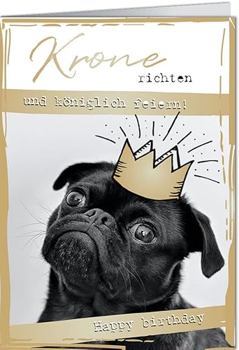 modern times Grußkarte mit Umschlag/Klappkarte LUSTIG - Motiv: KRONE RICHTEN UND KÖNIGLICH FEIERN, Anlass:, Künstler/Verlag Design: Katrin Diekhof, Größe: 11,5x16 cm modern times Grußkarte mit Umschlag/Klappkarte LUSTIG - Motiv: KRONE RICHTEN UND KÖNIGLICH FEIERN, Anlass:, Künstler/Verlag Design: Katrin Diekhof, Größe: 11,5x16 cm von modern times