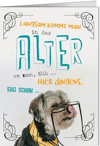 modern times Grußkarte mit Umschlag/Klappkarte LUSTIG - Motiv: LANGSAM KOMMT MAN IN DAS ALTER, Anlass:, Künstler/Verlag Design: Katrin Diekhof, Größe: 11,5x16 cm modern times Grußkarte mit Umschlag/Klappkarte LUSTIG - Motiv: LANGSAM KOMMT MAN IN DAS ALTER, Anlass:, Künstler/Verlag Design: Katrin Diekhof, Größe: 11,5x16 cm von modern times