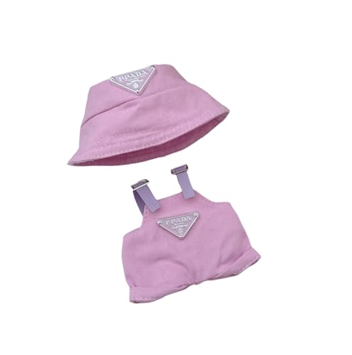 17 cm Kleidungsset für Puppe (ohne Puppe), Hut und Overall-Set für 17 cm Zubehör-Anzug, niedliche Kleidung zum Verkleiden, einzigartiger Stil (lila) von mofusand