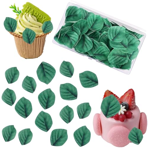mohito 100 Stück essbare Blätter, Essbare Grüne Blätter für Kuchen Dekoration, essbares Oblatenpapier, Kuchendekoration für Hochzeit, Geburtstag, Babyparty mohito 100 Stück essbare Blätter, Essbare Grüne Blätter für Kuchen Dekoration, essbares Oblatenpapier, Kuchendekoration für Hochzeit, Geburtstag, Babyparty von mohito