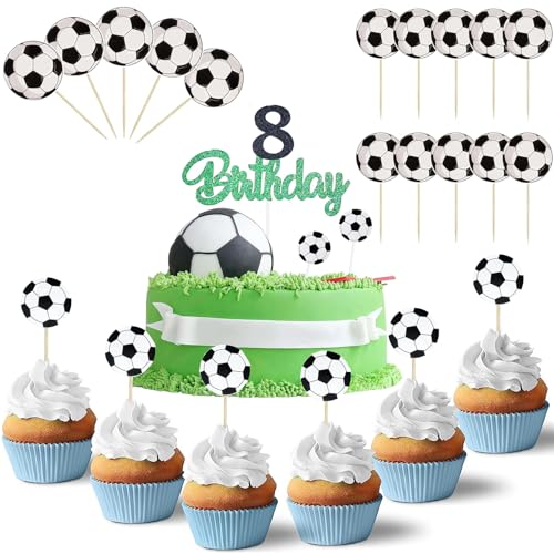 mohito 50 Stück Fussball Cupcake Topper, Fussball Muffin Deko, Kuchendekorationen für Sportbälle, Sport Theme Tortendeko für Babyparty Geburtstagsfeie Kuchendekoration mohito 50 Stück Fussball Cupcake Topper, Fussball Muffin Deko, Kuchendekorationen für Sportbälle, Sport Theme Tortendeko für Babyparty Geburtstagsfeie Kuchendekoration von mohito
