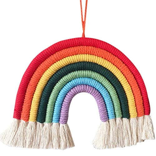mohito Makramee Wandteppich Regenbogen, Wandteppich, Regenbogen, Bommel,Schlafzimmer, Dekorativ, Baumwollgarn, Makramee naus 7 geflochtenen Kordel für Boho-Heimdekoration, Partyzubehör, Kinderzimmer mohito Makramee Wandteppich Regenbogen, Wandteppich, Regenbogen, Bommel,Schlafzimmer, Dekorativ, Baumwollgarn, Makramee naus 7 geflochtenen Kordel für Boho-Heimdekoration, Partyzubehör, Kinderzimmer von mohito