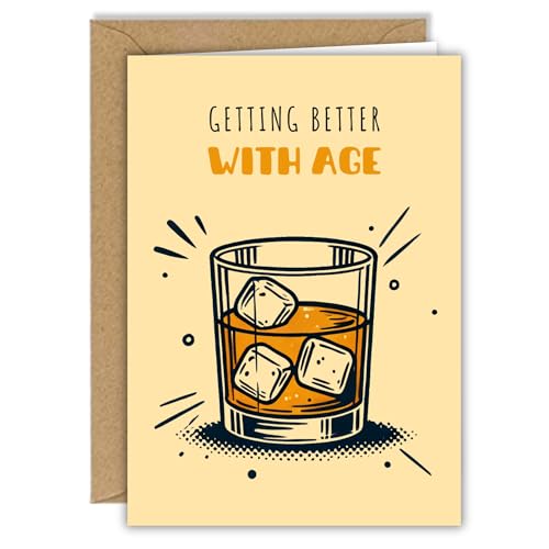 Karte Whiskey zu verschiedenen Anlässen - Geburtstagskarte, Glückwunschkarte - mit Umschlag - DIN A6 Klappkarte - Getting better with Age Karte Whiskey zu verschiedenen Anlässen - Geburtstagskarte, Glückwunschkarte - mit Umschlag - DIN A6 Klappkarte - Getting better with Age von møij