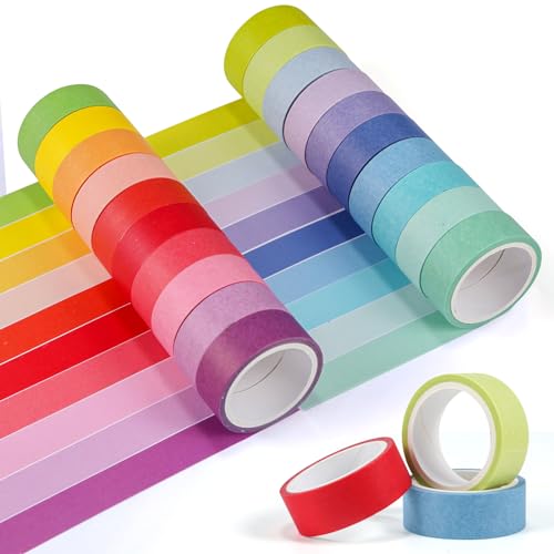 moinkerin 20 Stücke Washi Tape Masking Tape Klebeband Bunt Washi Tape Set für Kunsthandwerk, Beschriftung, Scrapbooking-Zubehör, Geschenke moinkerin 20 Stücke Washi Tape Masking Tape Klebeband Bunt Washi Tape Set für Kunsthandwerk, Beschriftung, Scrapbooking-Zubehör, Geschenke von moinkerin