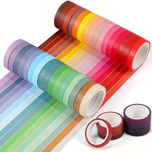 moinkerin 40 Stücke Washi Tape Masking Tape Klebeband Bunt Washi Tape Set für Kunsthandwerk, Beschriftung, Scrapbooking-Zubehör, Geschenke moinkerin 40 Stücke Washi Tape Masking Tape Klebeband Bunt Washi Tape Set für Kunsthandwerk, Beschriftung, Scrapbooking-Zubehör, Geschenke von moinkerin