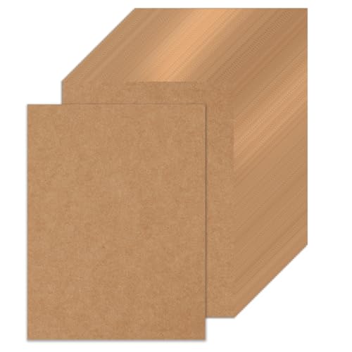 moinkerin 50 Stücke A4 Kraftpapier Karten 21X29.7CM 200g/m²Druckbar Postkarten Blanko Karten Blanko für DIY, Hochzeitseinladungen, Danksagungskarten von moinkerin