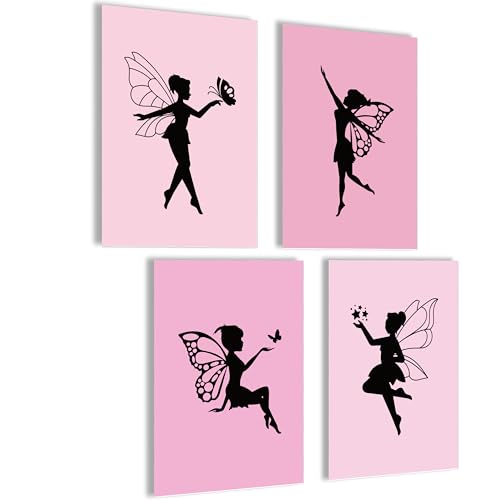 mojoliving Bilder Kinderzimmer jungen Baby Zimmer Poster Set Wandbilder Kinderzimmer mädchen Babyzimmer Deko Bilder für Baby Zimmer Dekoration (Elfe Fee Kontur) mojoliving Bilder Kinderzimmer jungen Baby Zimmer Poster Set Wandbilder Kinderzimmer mädchen Babyzimmer Deko Bilder für Baby Zimmer Dekoration (Elfe Fee Kontur) von mojoliving