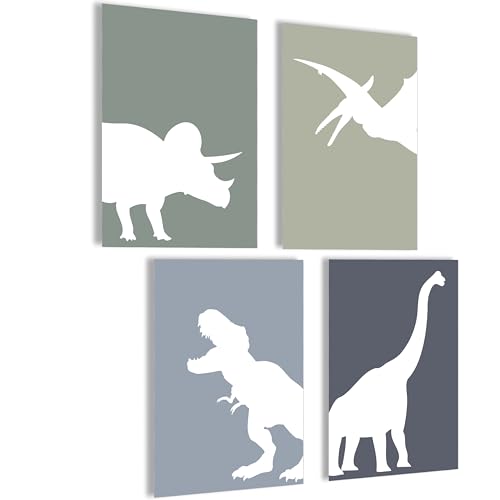 mojoliving Bilder Kinderzimmer jungen Baby Zimmer Poster Set Wandbilder Kinderzimmer mädchen Babyzimmer Deko Bilder für Baby Zimmer Dekoration (Set Dinos) mojoliving Bilder Kinderzimmer jungen Baby Zimmer Poster Set Wandbilder Kinderzimmer mädchen Babyzimmer Deko Bilder für Baby Zimmer Dekoration (Set Dinos) von mojoliving